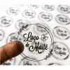 100 Etiquetas Rotulos Personalizado Adesivo Fosco Brilho 3x3 Cm