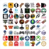 64x Adesivos Gamer Jogos Retro Decorativo