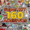 Super Cartela Kit 160 Unidades Adesivos Moto Bike Carro