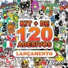 Kit 128 Adesivos Moto Bike Carro Cap Pc Note Super Cartela