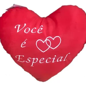 Coração De Pelúcia Bordado Personalizado