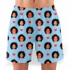 Shorts Personalizado Bermuda Com Foto Rosto Masculino Cara Face Presente dia dos Namorados