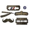 Cabides Barbearia Personalizados Mdf 5 Pinos Suporta Para Capas De Barbeiros