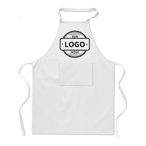 Avental Personalizado Branco Unissex - Presente Criativo Uniforme