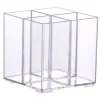 Porta Pinceis Organizador De Maquiagem Acrílico 4 Divisorias Multiuso 10x10x10