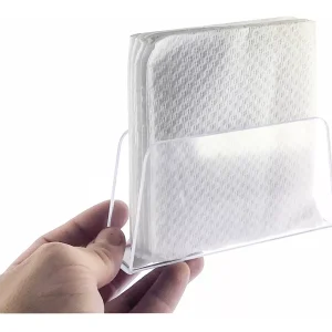 Kit Com 3 Porta Guardanapos Acrílico Transparente Resistente