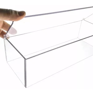 Caixa Acrílica Vinho Embalagem Transparente Presentear 33x13x10cm