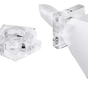 Kit 05 Argola Suporte Anéis Porta Guardanapo Mesa Acrilico