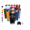 Copo Térmico 473ml Caneca Personalizada Com Seu Nome Cerveja Com Tampa E Abridor Cor Preto Liso