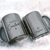 Caneca Metalizada Prata Personalizada Madrinha E Padrinho Batismo