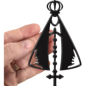 Adesivo Nossa Senhora Com Terço Para Carro Moto 13,7cm
