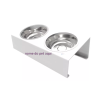 Comedouro Pet Personalizado Bebedouro Duplo Pequeno + Tigela Inox P/ Cão Gato