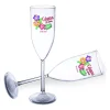 Taça Champagne 170ml Acrílico Personalizado Kit 20pçs