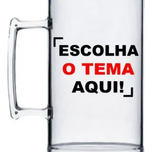 10 Caneca Chopp De Acrílico Personalizada Com Seu Tema 500ml