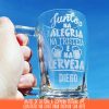 Caneca De Chopp 340ml - Vidro - Personalizada (transparente)