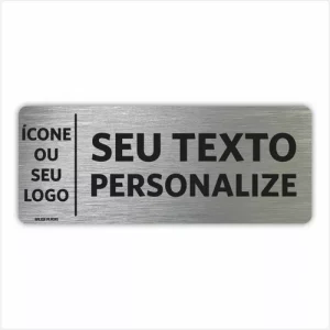 Placa Indicação Setor Portas - Personalizado - 8x20cm