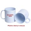 Caneca de plástico polimero Personalizada ou Lisa - Sua ideia foto logo arte frase aqui - Copo Xicara