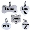 Pingente Plaquinha Plaqueta Pet Cachorro Gato Personalizado Cor Prateado
