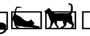 Kit 4 Quadros Gatos Brincando Decorativo Mdf Vazado Preto