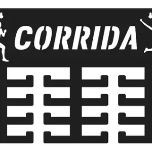 Expositor Porta Medalhas Corrida Masculino Preto 24 Suportes