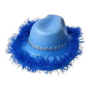 Chapéu Infantil Azul E Adulto Country Boiadera Ana Castela