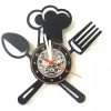 Relógio,talher, Cozinha, Restaurante, Decoração, Disco Vinil