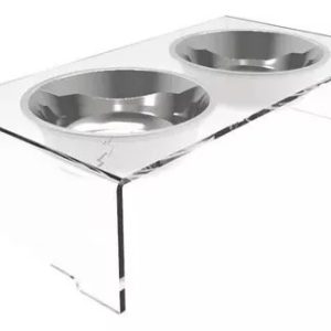Comedouro E Bebedouro Duplo Para Pets Grande Porte