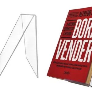 10 Suportes Expositores Livros Dvds Tablet Agenda Acrilico