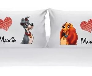 Kit Fronhas Personalizadas Casal A Dama E O Vagabundo 01
