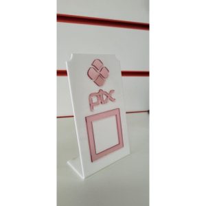 PLACA PIX PARA MESA OU BALCÃO EM ACRILICO