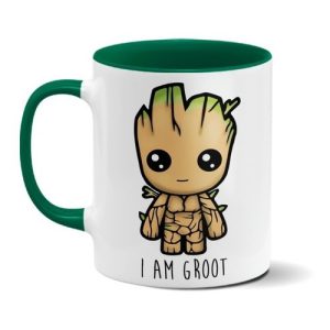 Caneca De Porcelana I Am Groot Baby Guardiões Da Galáxia