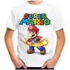 Camiseta Infantil Super Mário Game Clássico Fogo Mod. #001