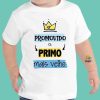Camiseta Infantil - Estampa: PROMOVIDO A PRIMO MAIS VELHO Chá de bebê ZLprint