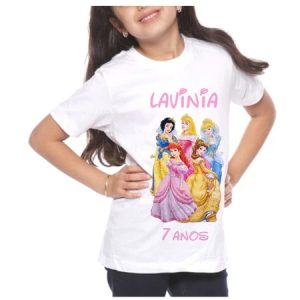 Camisa personalizada infantil Princesas Disney