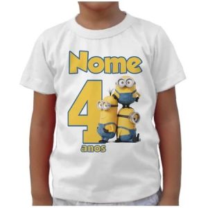 Camisa infantil Amarelinhos personalizada