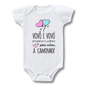 Body Vovô e Vovó Preparem O Colinho Pois Estou A Caminho Frases Anunciar Gravidez