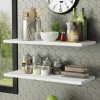 1 Prateleira Mdf 34x20 Suspensa Madeira C/ Kit Instalação