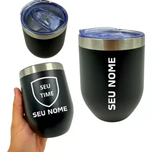 Copo termico personalizado com nome frase logotipo logomarca foto imagem time varias cores