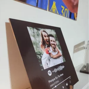 02 Quadros Spotify 20x20cm Com Suporte