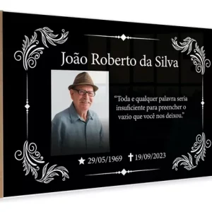 Lapide Azulejo Cerâmica 20x30 Cemitério Túmulo Jazigo