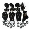 Expositor Bustos Anel Colar Tornozeleira Brincos Kit 24 Pç
