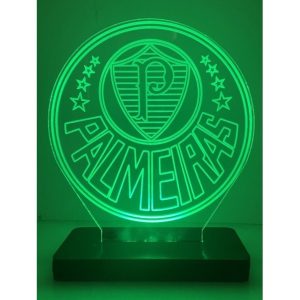 Luminária / abajur de acrílico, Laser Joinville, Clubes de futebol / 20cm com a base ( personalizamos com seu nome )