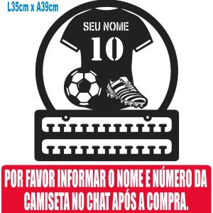Porta Medalhas Futebol Camisa Esporte MDF 6mm