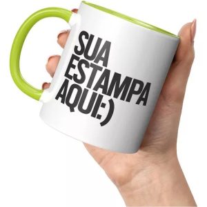 Caneca Porcelana Personalizada Sua Ideia Aqui Logo Foto Arte