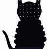 1 Exp. Gato Brinco Anel E Colar. Acrílico Preto. Jóia Biju