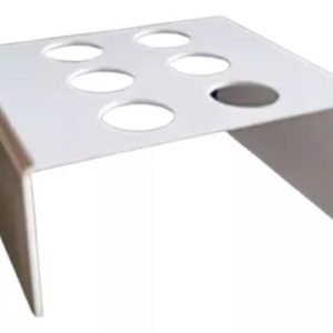 Suporte Branco Pizza Cone Temaki Sorvete Mesa 6 Furos