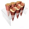 Porta Sorvete Casquinha Acrílico Pizza Cone Temaki Doces 6f