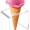 Porta Sorvete Casquinha Acrílico Pizza Cone Temaki Doces 1f Cor Transparente