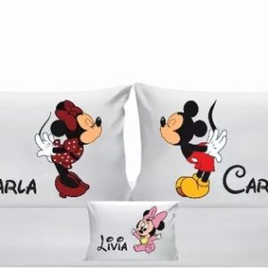 Kit Fronhas Personalizada Mickey Minnie +1 Baby
