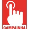 Placa De Sinalização Campainha 10x15 - Entrega Rápida